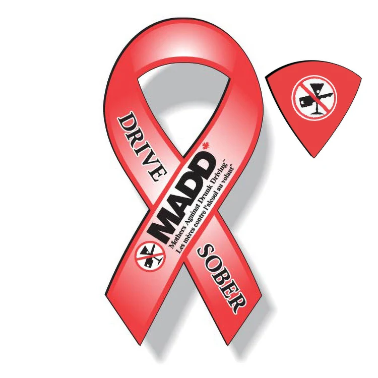 Ribbon Magnet (2.75"x5.75"), Spot Colour, White Vinyl Topcoat, Outdoor use 1
