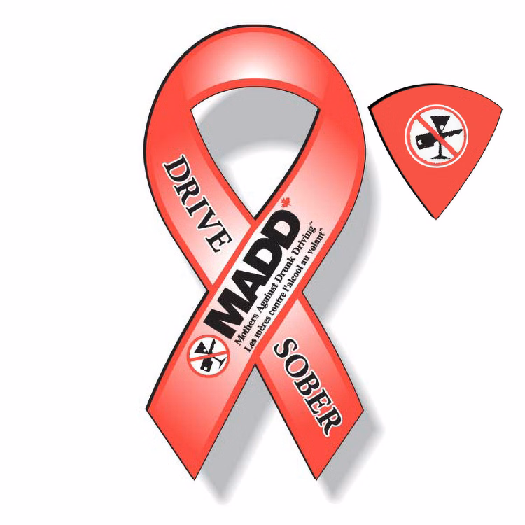 Ribbon Magnet (2.75"x5.75"), Spot Colour, White Vinyl Topcoat, Outdoor use