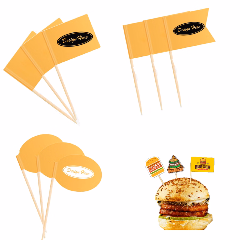 Personalized Full-Color Toothpick Flags for Marketing and Decor