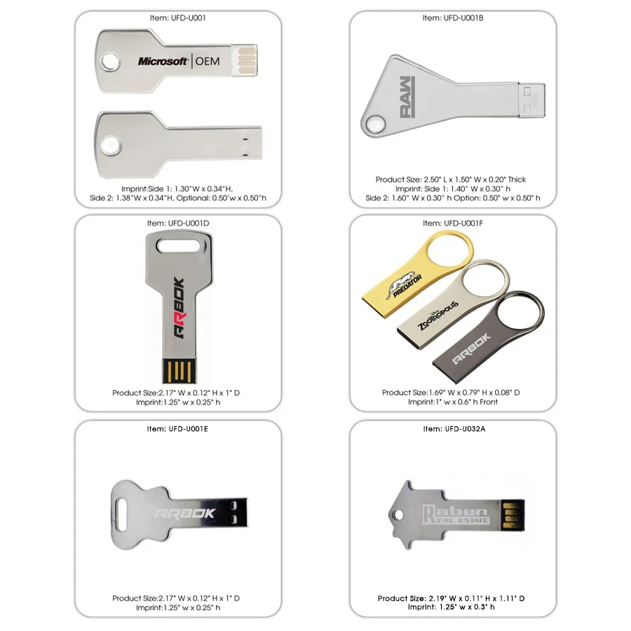 Metal Key Shaped USB Drive 1