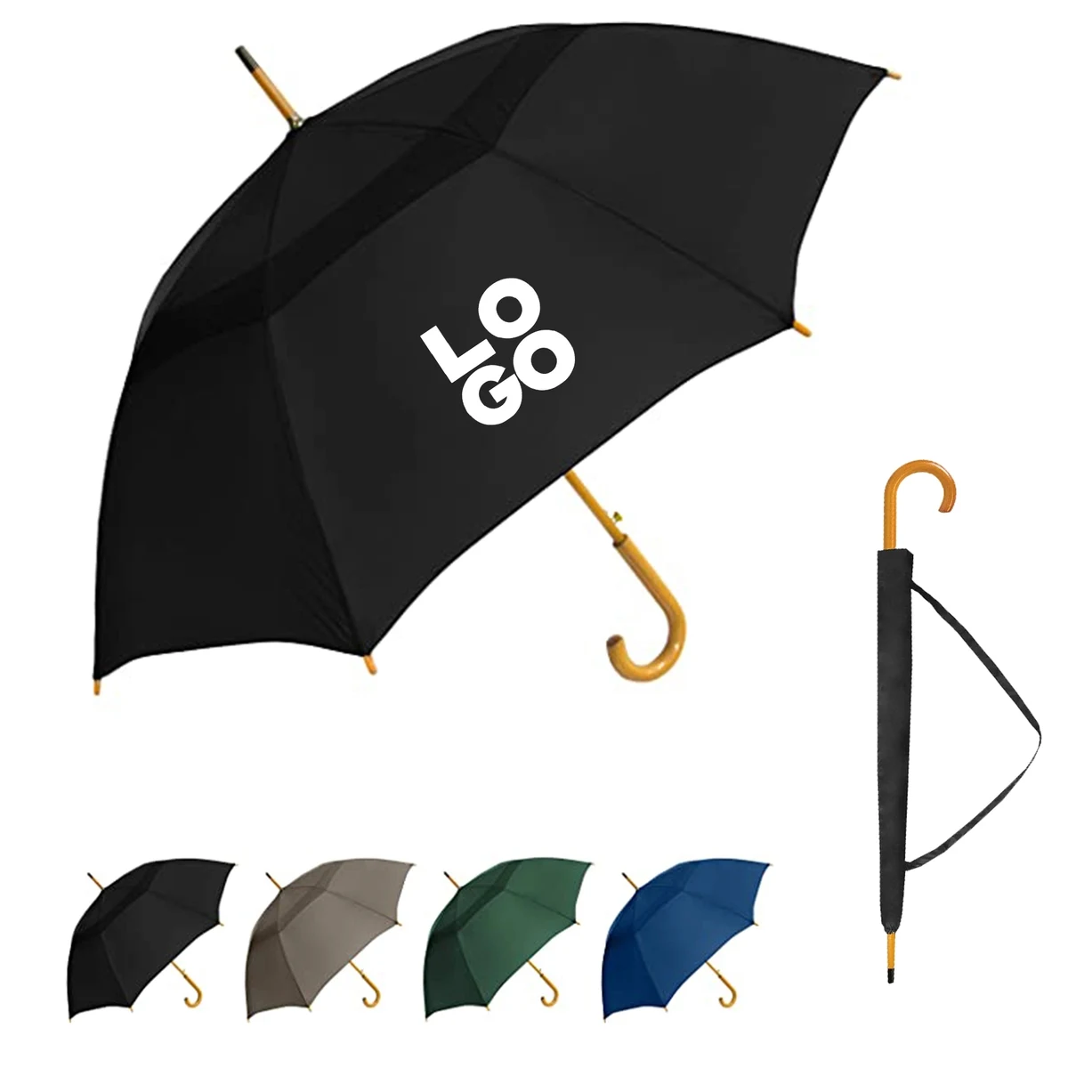 Wooden Handle Golf Umbrella 1
