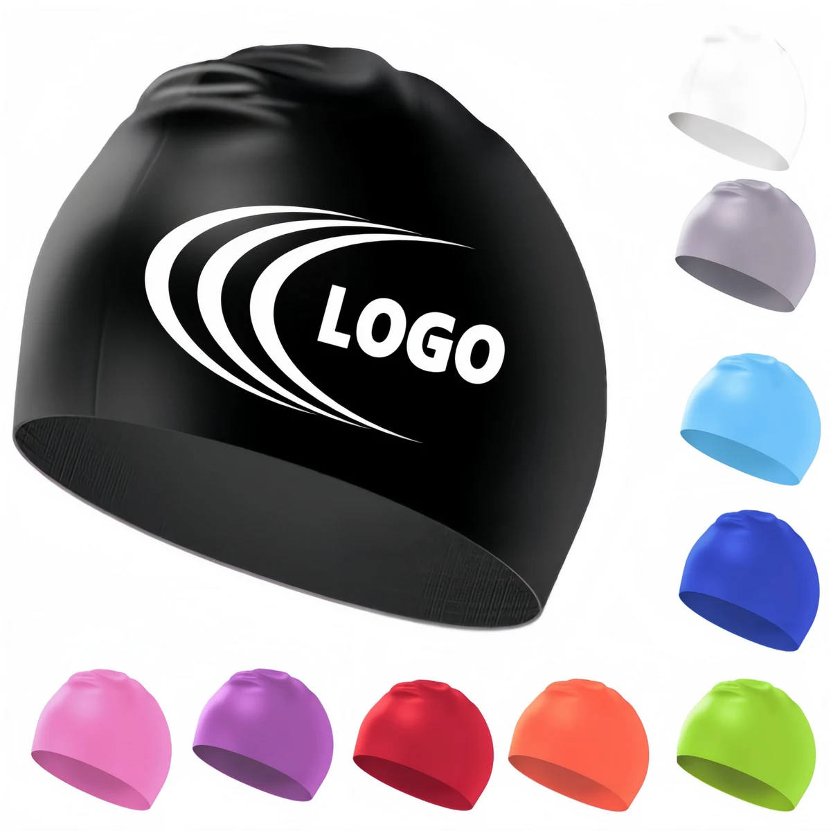 Custom Kids Silicone Swim Cap 1
