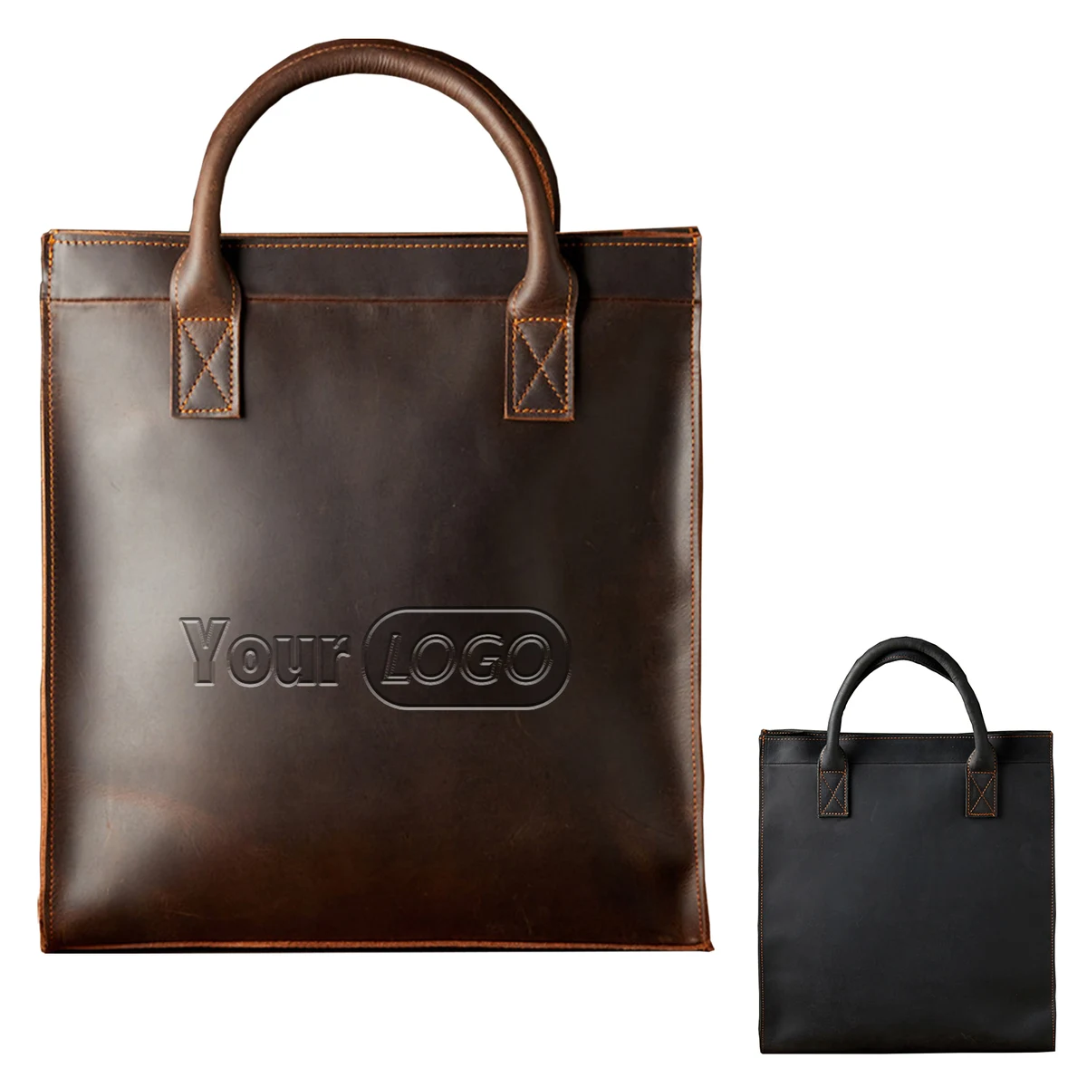 Leather Soft Cotton Tote Bag, custom tote bag with logo imprint 1