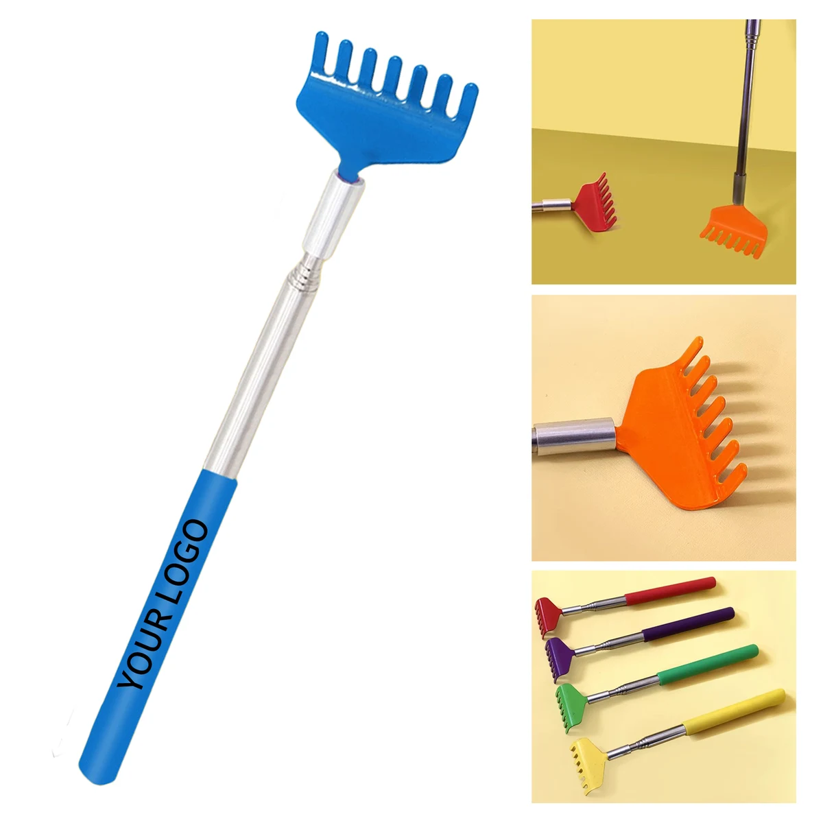 Telescopic Metal Back Scratcher With Seven Tooth Edge 1