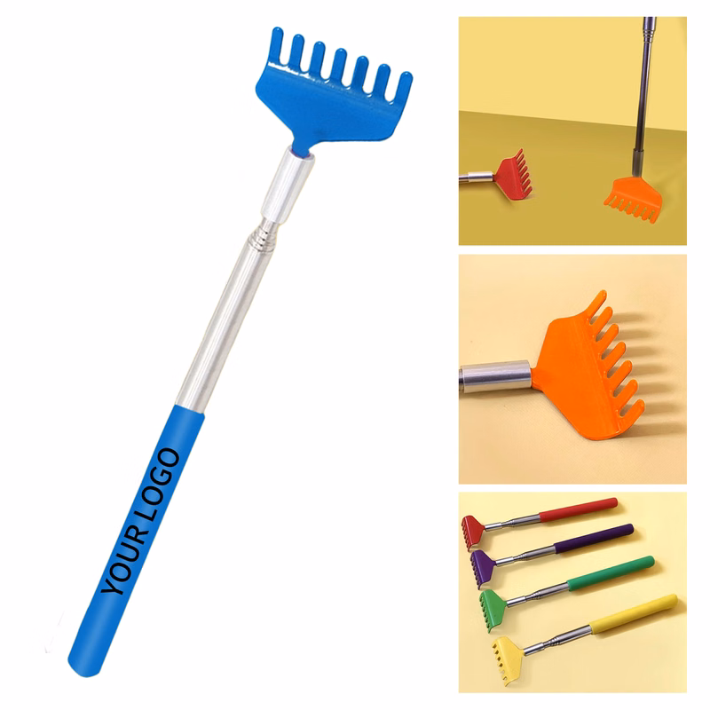 Telescopic Metal Back Scratcher With Seven Tooth Edge