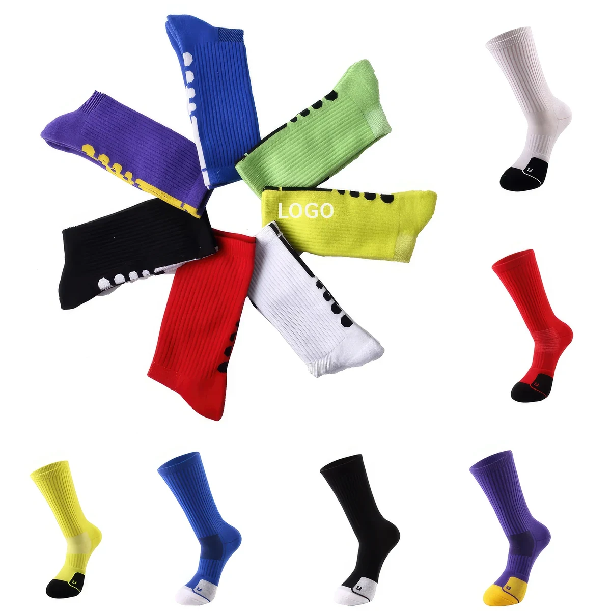 Athletic Arch Compression Cushioned Crew Socks 1