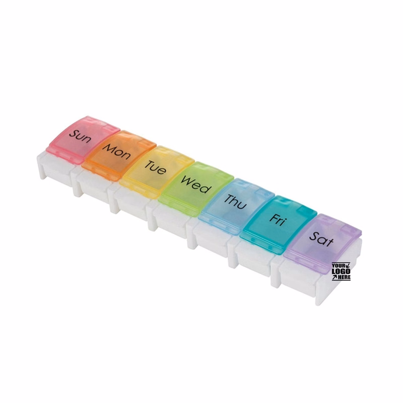 Travel 7 Day Pill Box Case With Spring Open Design