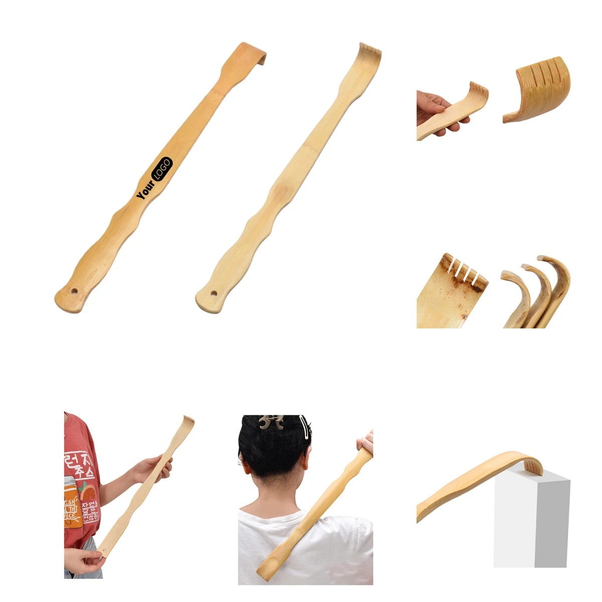 18.1 Inch Natural Bamboo Back Scratcher 1