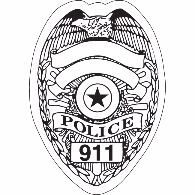 Quick Ship Police Badge Labels - Roll