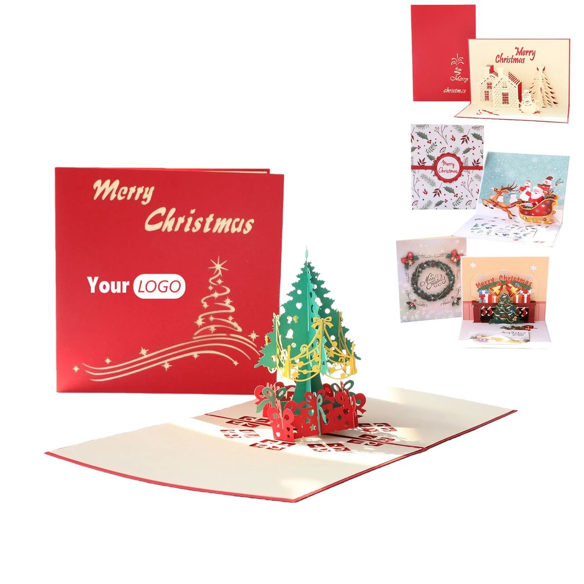 Personalized Festive Pop-Up Greeting Card 1