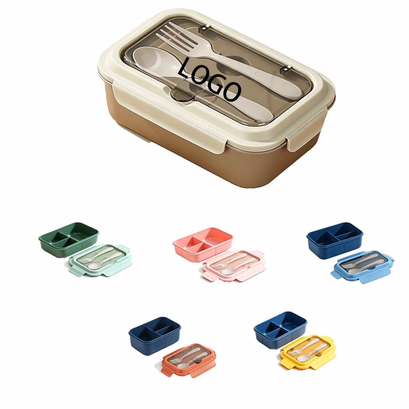 PP Compartment Lunch Box with Knife & Fork