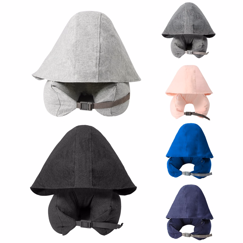 Travel Neck Pillow U-Shaped Pillow Foam Particle Cap