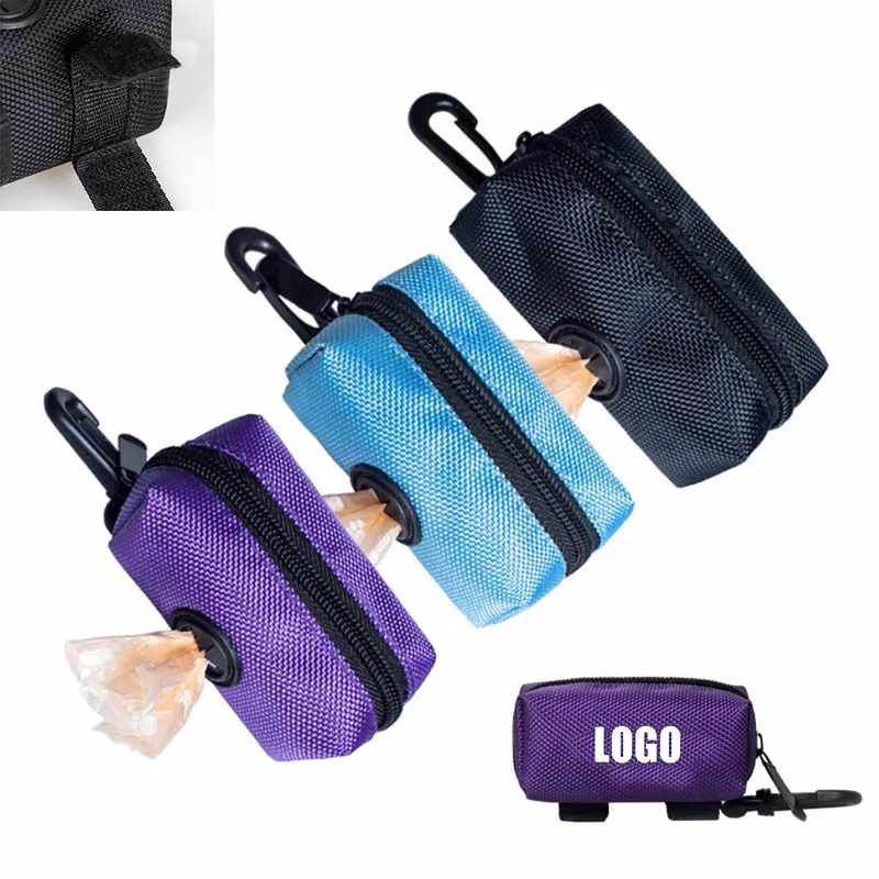 Leash-Mounted Poop Bag Carrier