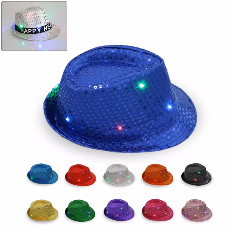 Shinny Jazz Hats with Flashing Lights