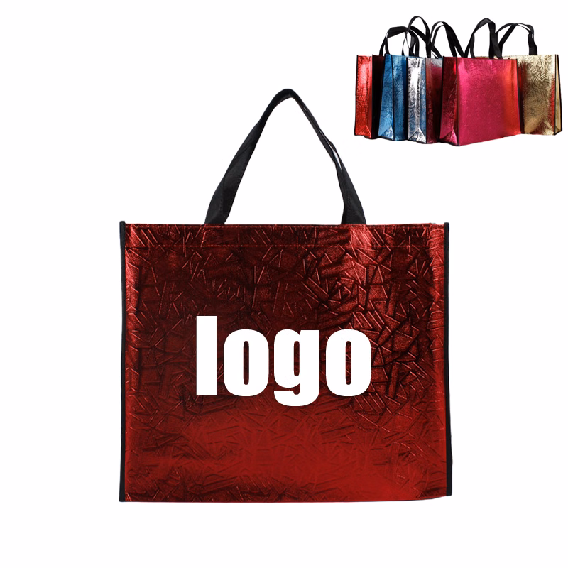 Custom Promo Laser Coated Non-Woven Shopping Gift Tote Bag