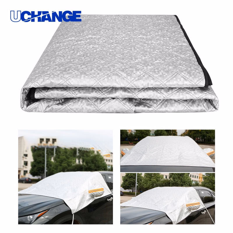 Windshield Snow Cover with Reflective Strip