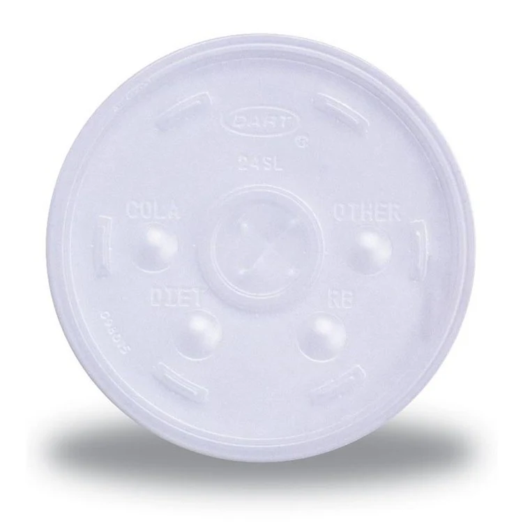12 Oz. Foam Cup Straw-Slotted Lid 1