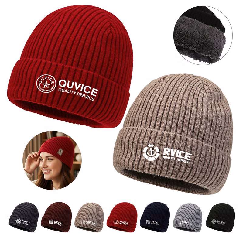 Fleece Lined Cotton Beanie