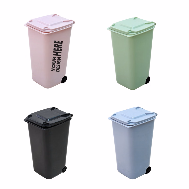 Desktop Mini Trash Bin Pencil Holder