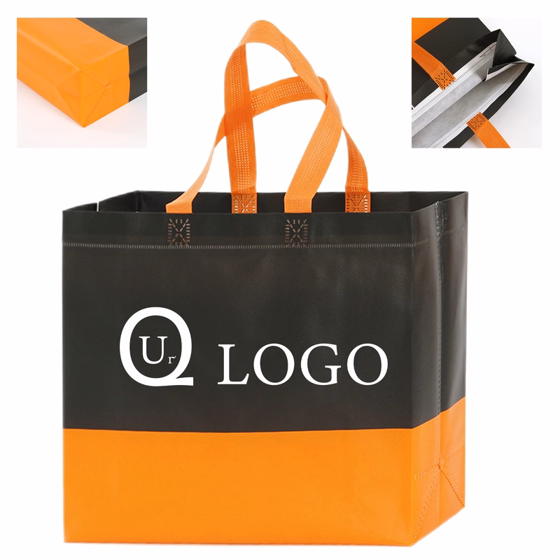 Contrast Design Non-Woven Tote Bag