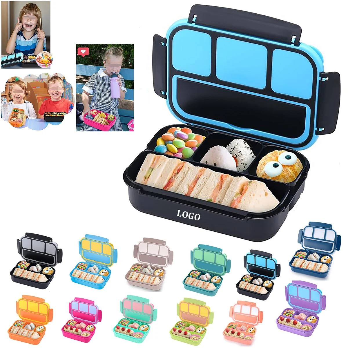 Four Compartments Insulated Lunch Box 1