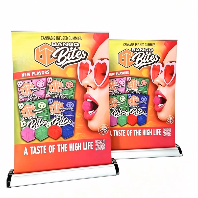 Imprinted Retractable Tabletop Banners (A4)