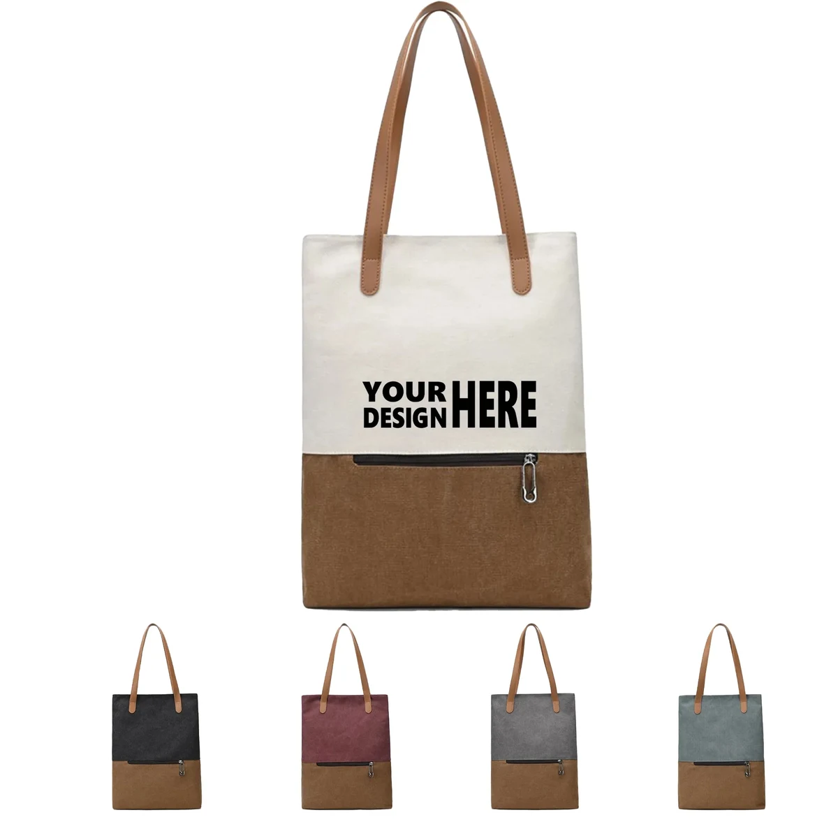 Simple Vintage Canvas Tote Bag 1