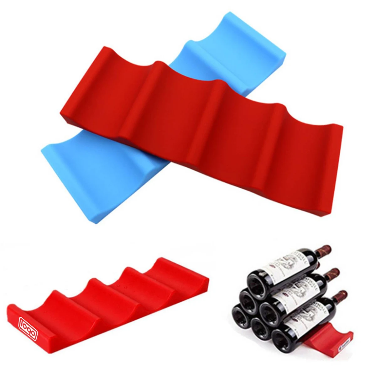 Silicone Wine Can And Bottle Rack 1