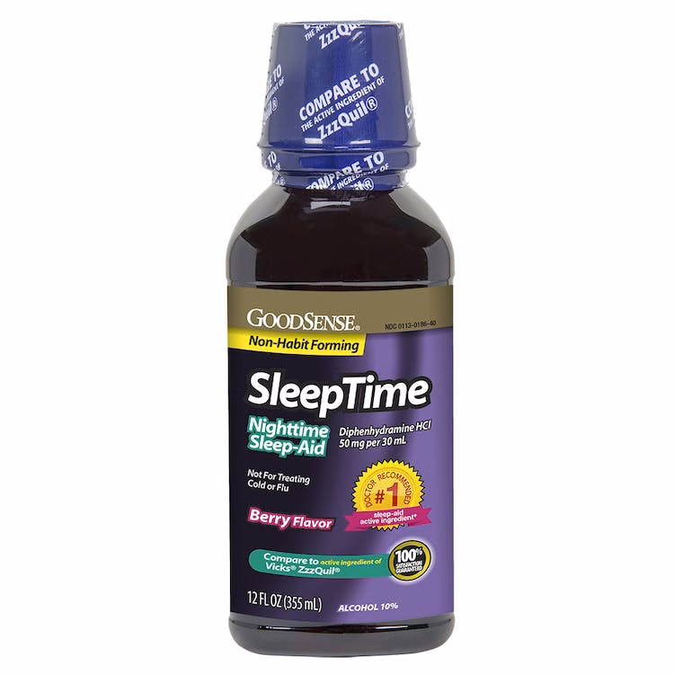 Sleep Time Nighttime Sleep Aid - Liquid Berry 12 oz