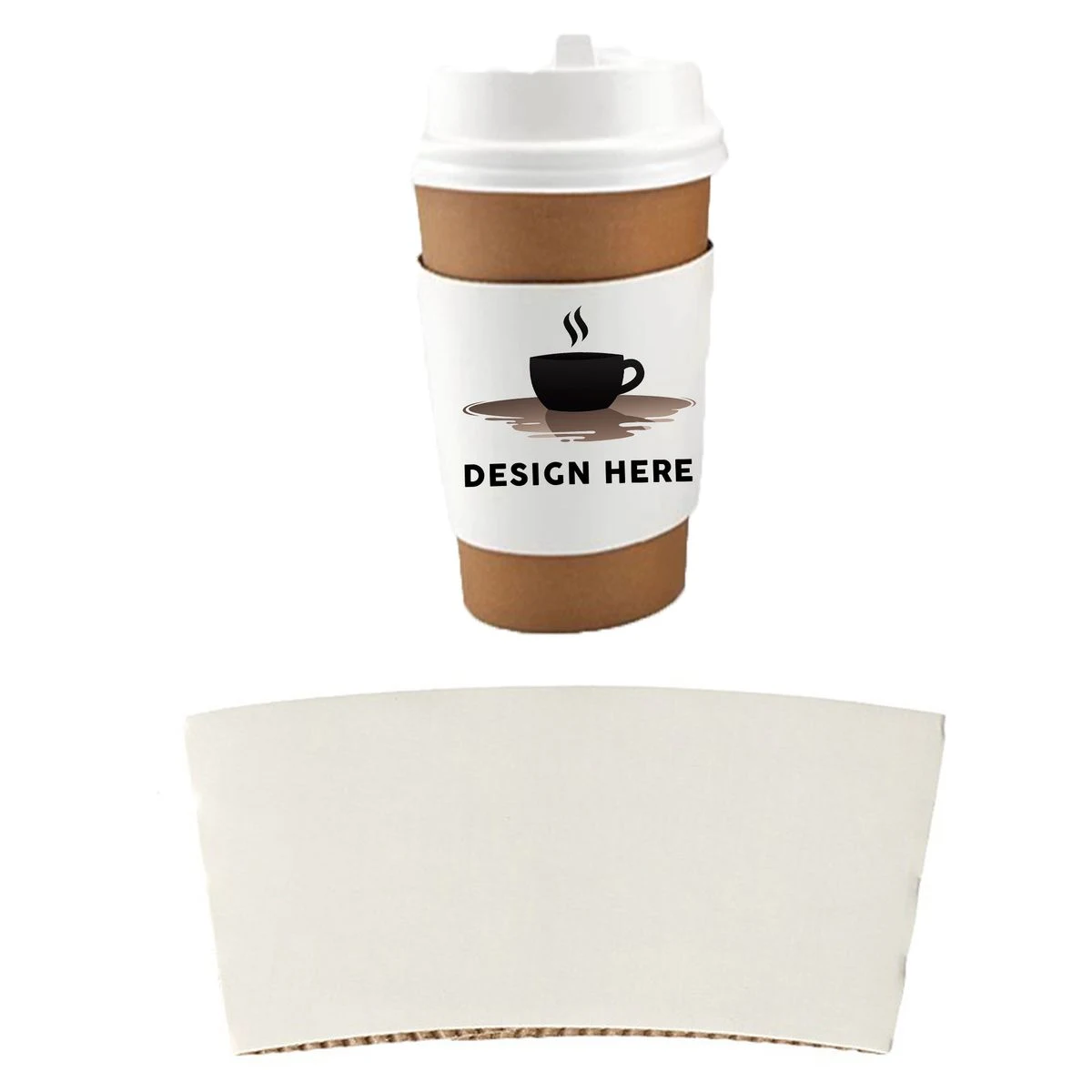 White Coffee Cup Grip Clutc 1