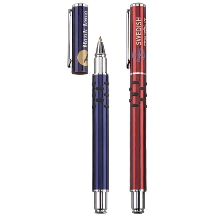 Fisk Dot Grip Brass Cap-Off Rollerball Pen 1