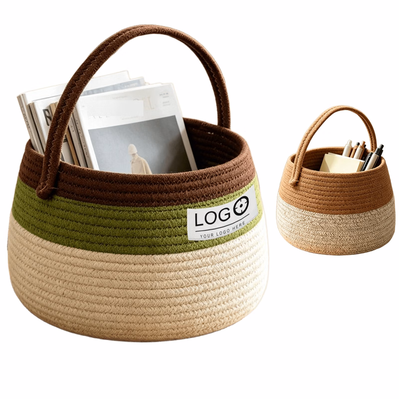 Custom Cotton Rope Picnic Basket