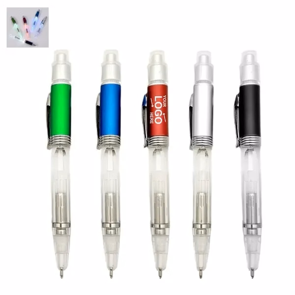 Custom Metal Light Up Ballpoint Pen 5.51 Inch — LED Writing Pen & Night Essential