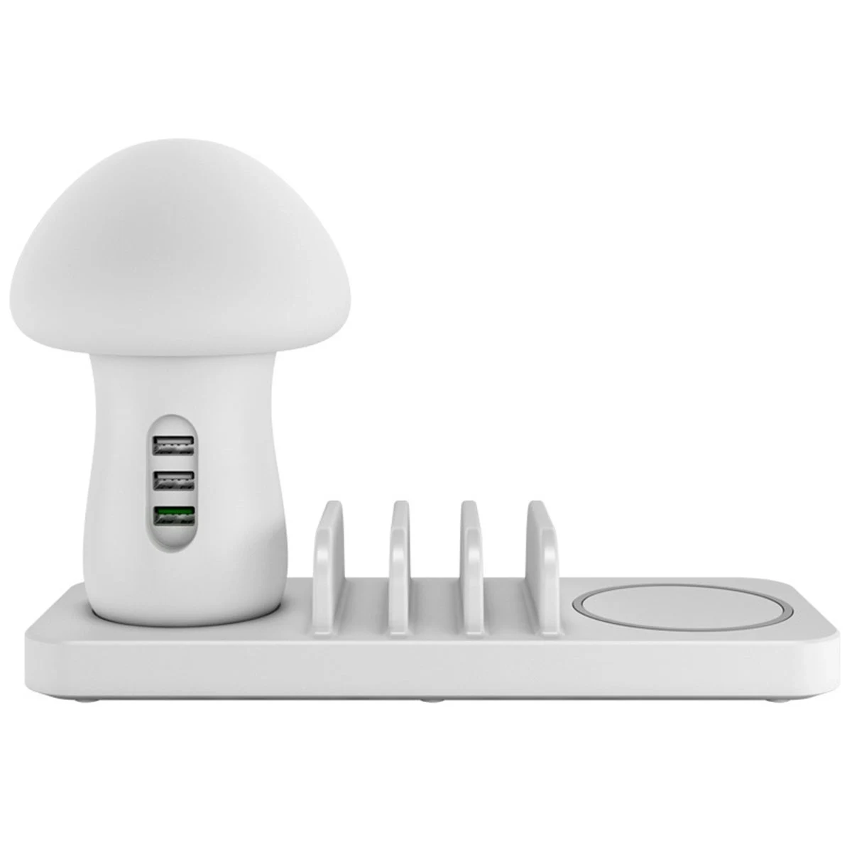 Charging Dock Stations With Mushroom Desk Lamp 1