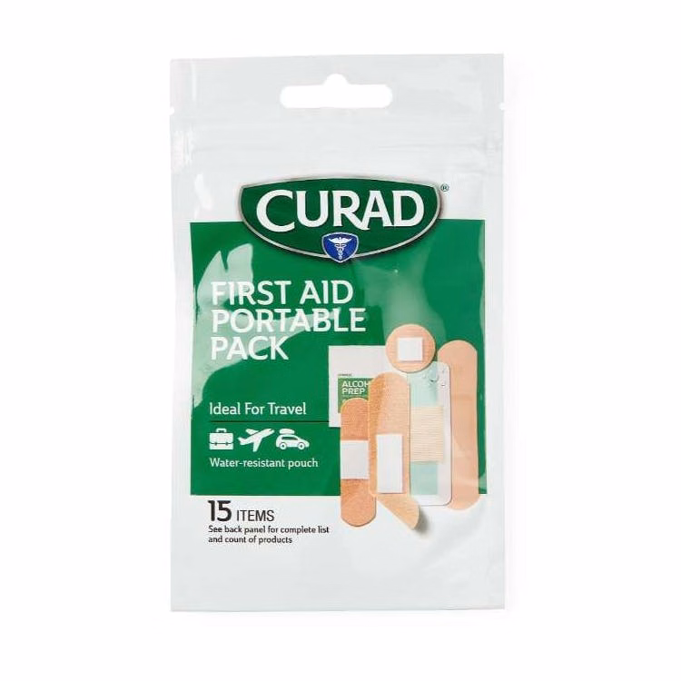 CURAD First Aid Portable Pack Kits 15 Piece