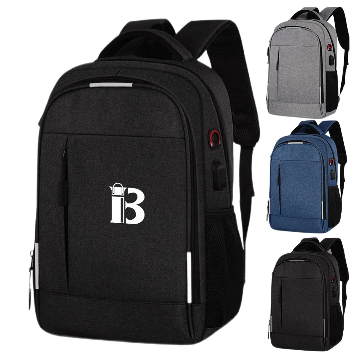Business Computer Oxford Backpack With Usb Charging Port 1