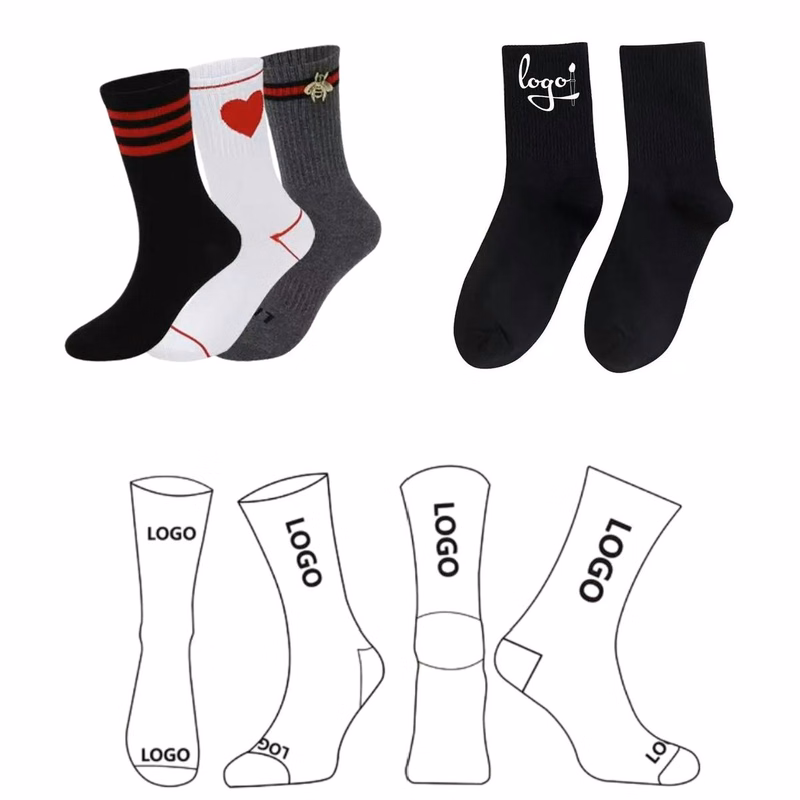 Custom Knit Cotton Crew Socks