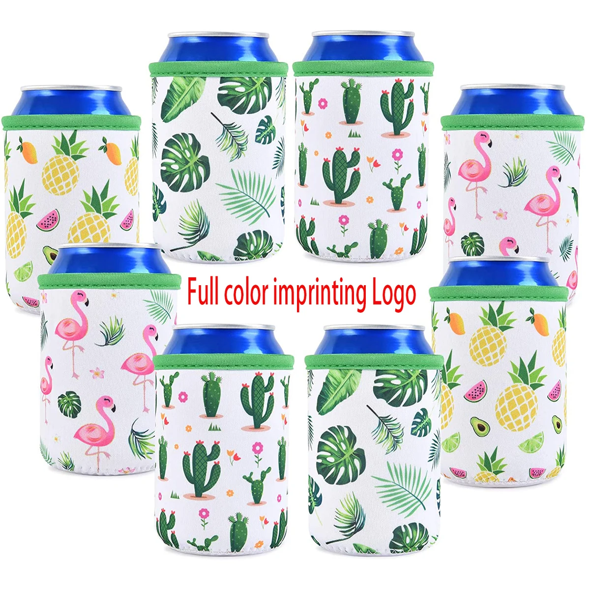 12oz Full Color Sublimation Can Cooler Sleeves w/1 Seam 1