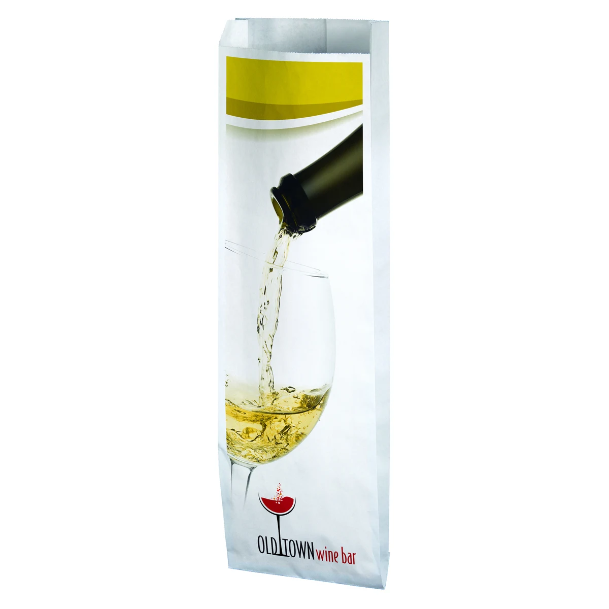 Digital Full Color 2-Sided Merchant Paper Bags with Gussets (5" x 16" x 2") 1