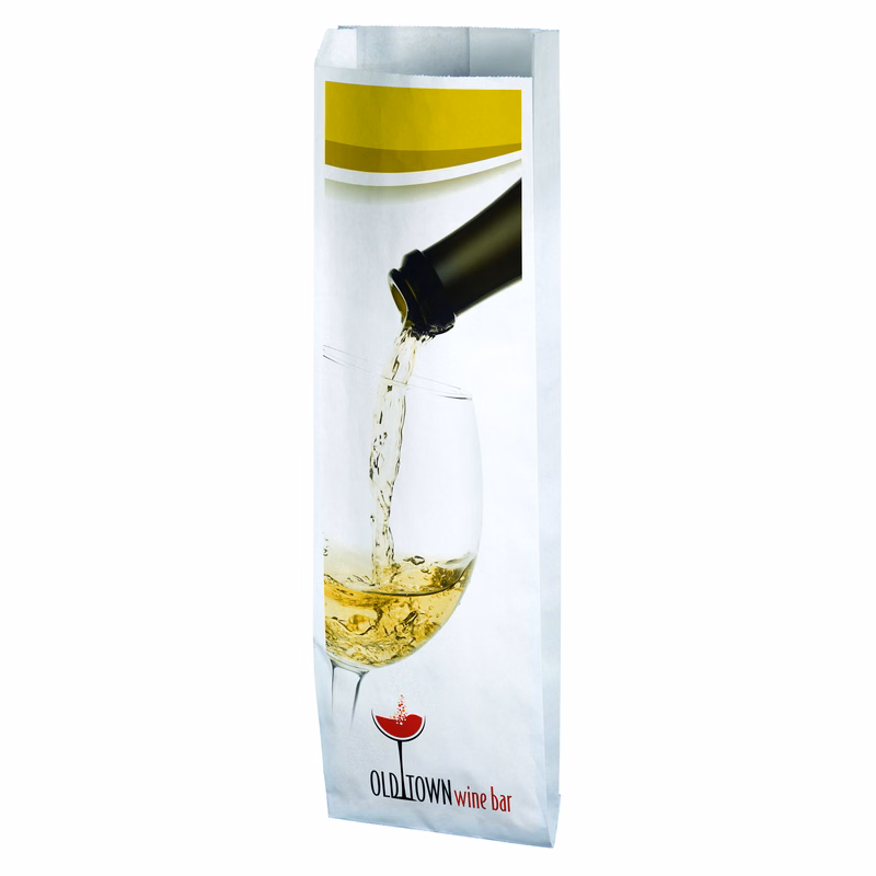 Digital Full Color 2-Sided Merchant Paper Bags with Gussets (5" x 16" x 2")