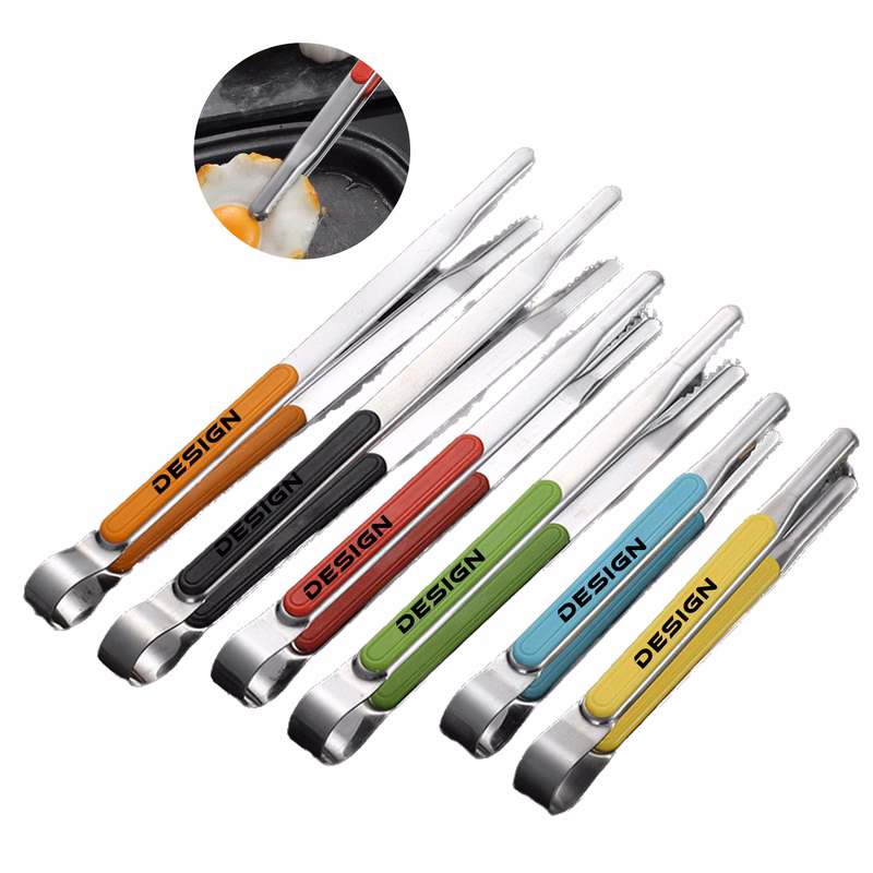 MOQ 50 Stainless Steel Korean BBQ Tongs for Food and Grilling