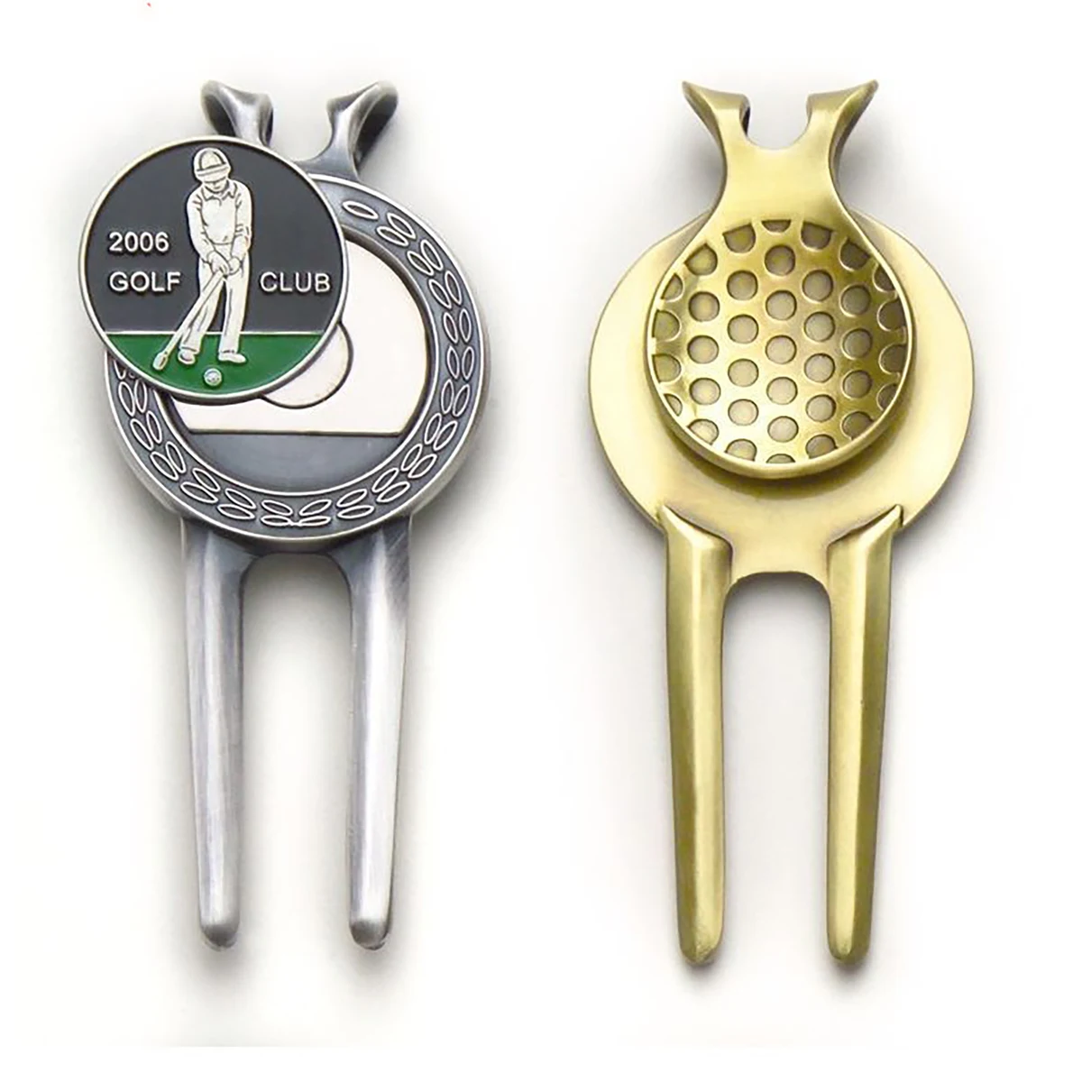 Golf Magnetic Ball Mark Repair Tool With Removable Marker 1
