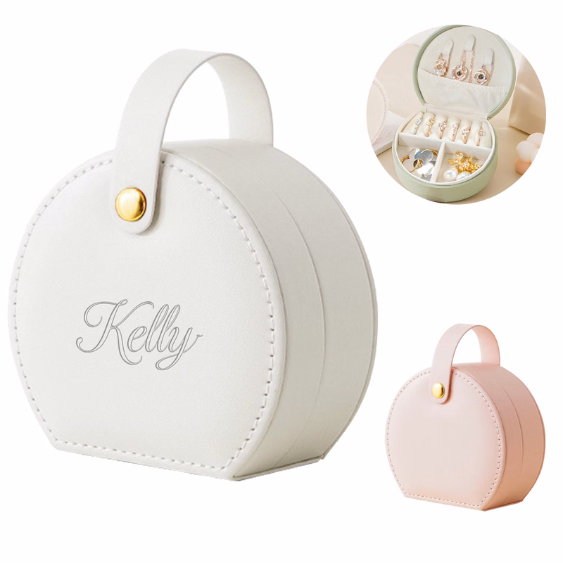PU Leather Handheld Jewelry Storage Case