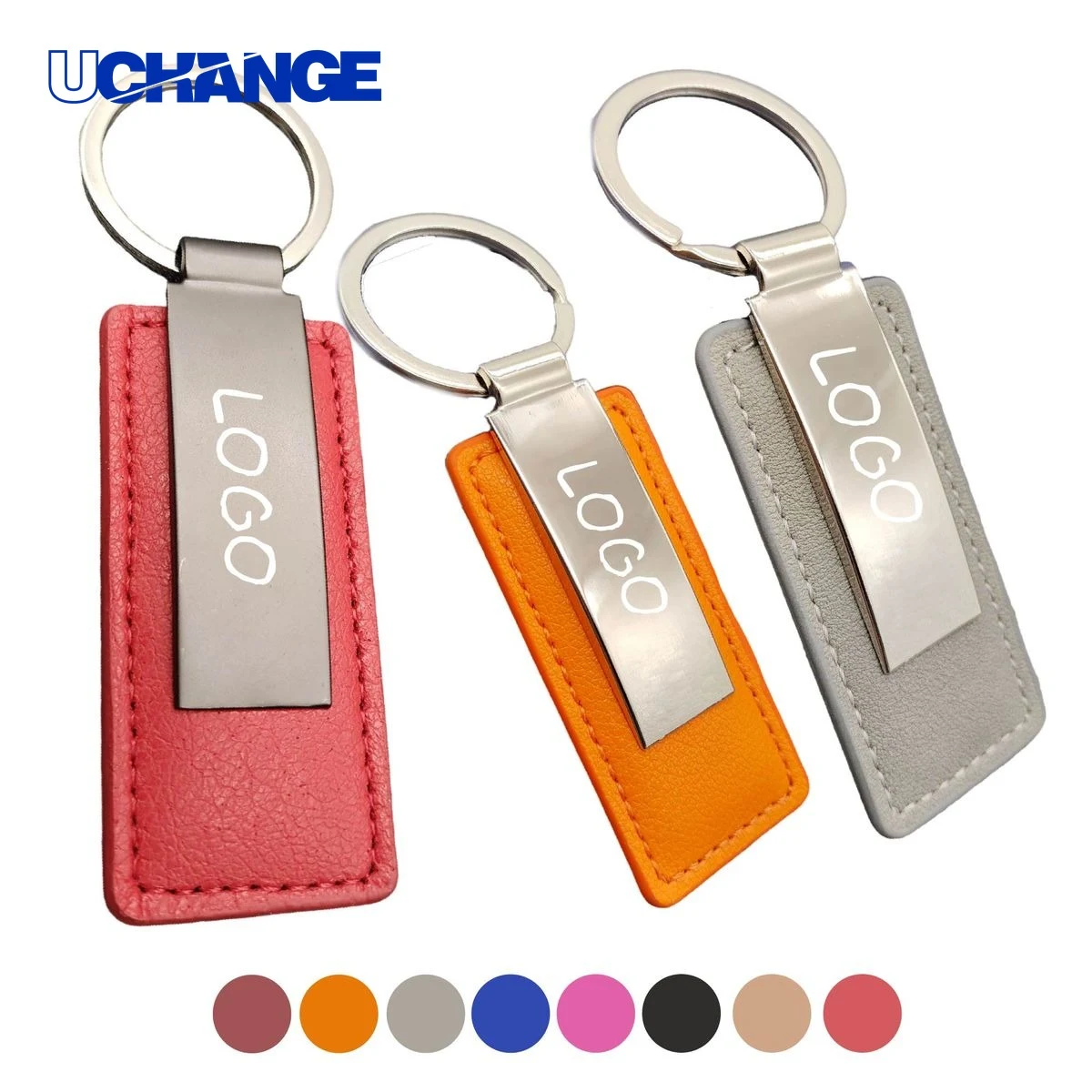 Metal Leather Car Key Pendant 1