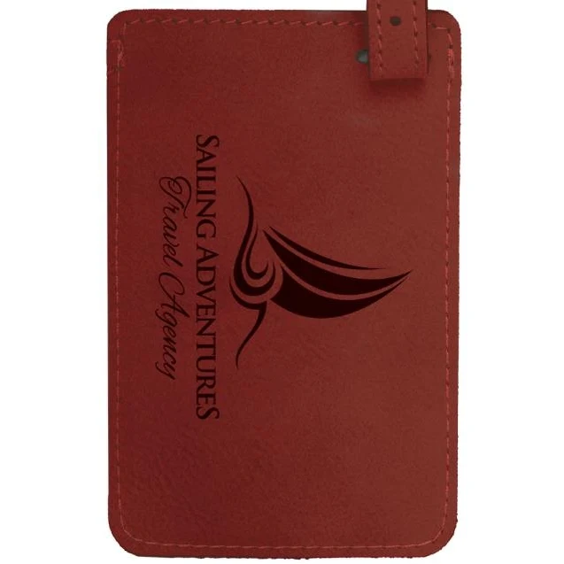 Rose Faux Leather Luggage Tag 1