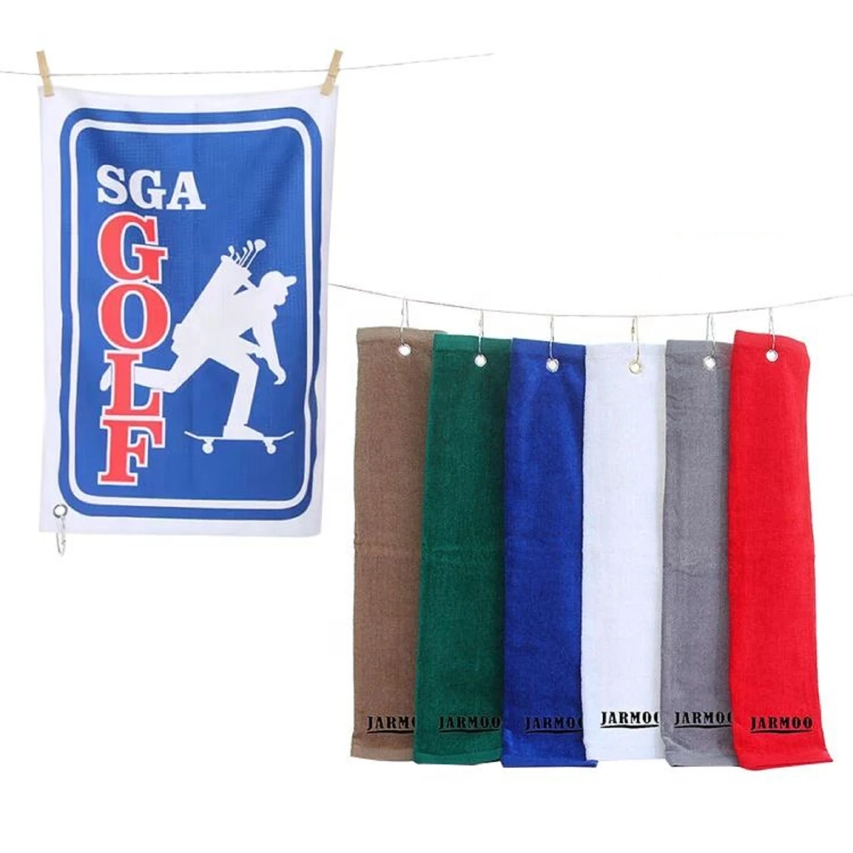 Full Color Print Golf Blanket with Clip 1