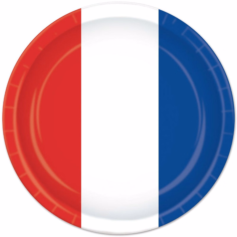 Patriotic Plates - Stripes 9" 8 Pk