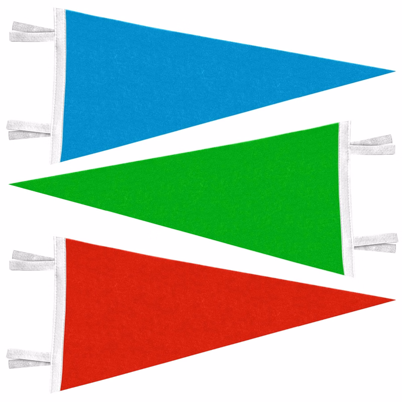 Tie Back Felt Pennants Flags