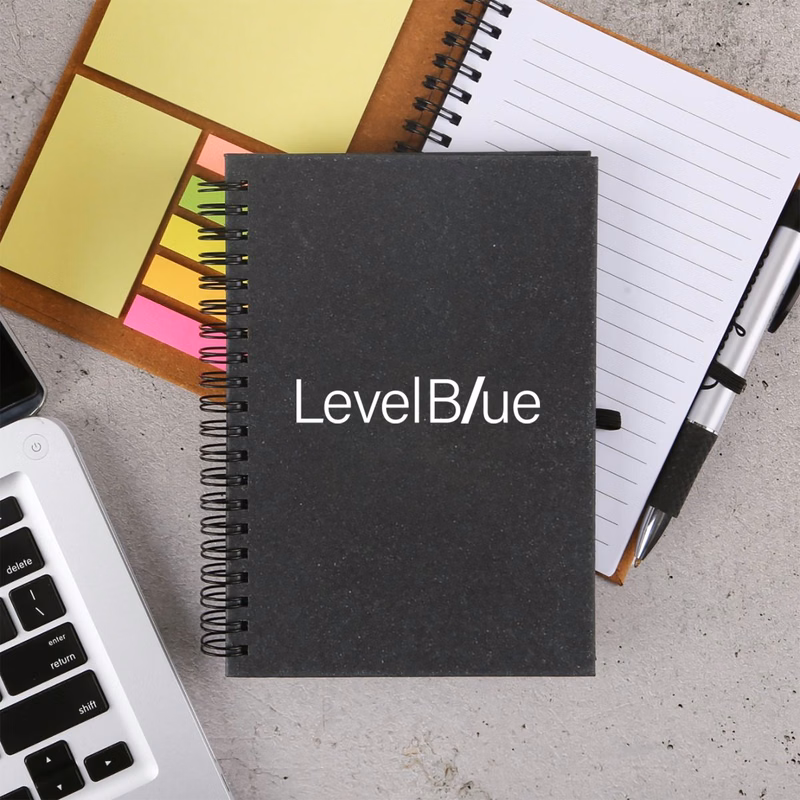 Bonded Leather Spiral Notebook W/FSC Recycled Paper (5" x 7")