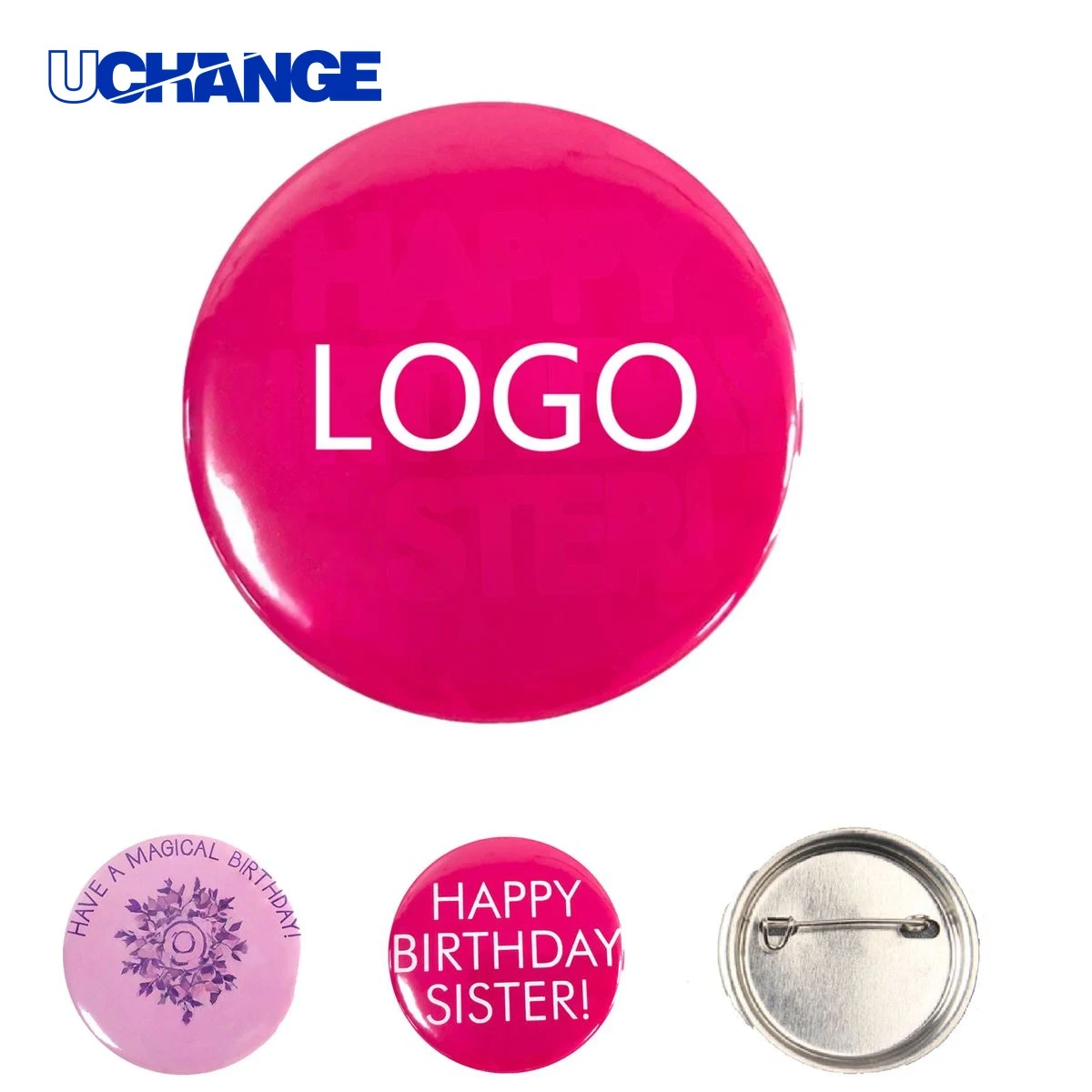 Custom Round Metal Pin Badge 1